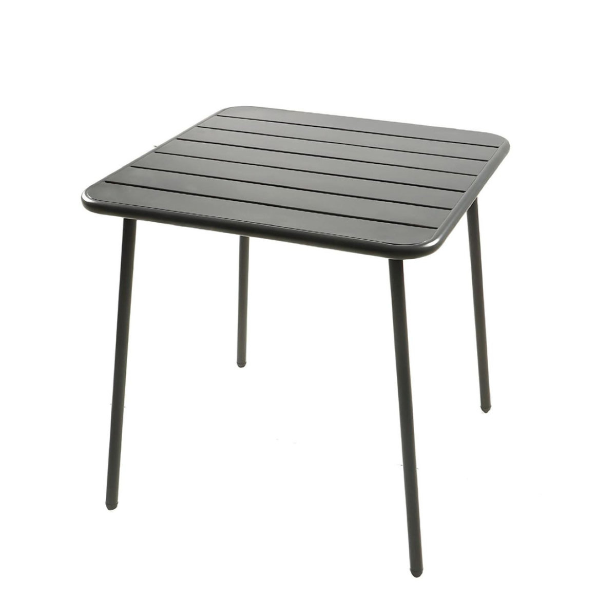 CONCEPT USINE Table carrée 4 places 70x70cm gris foncé BERGAME