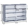 Voir la diapositive 6 : VIDAXL Organisateur multi-tiroirs avec 8 grands tiroirs 52x16x37 cm