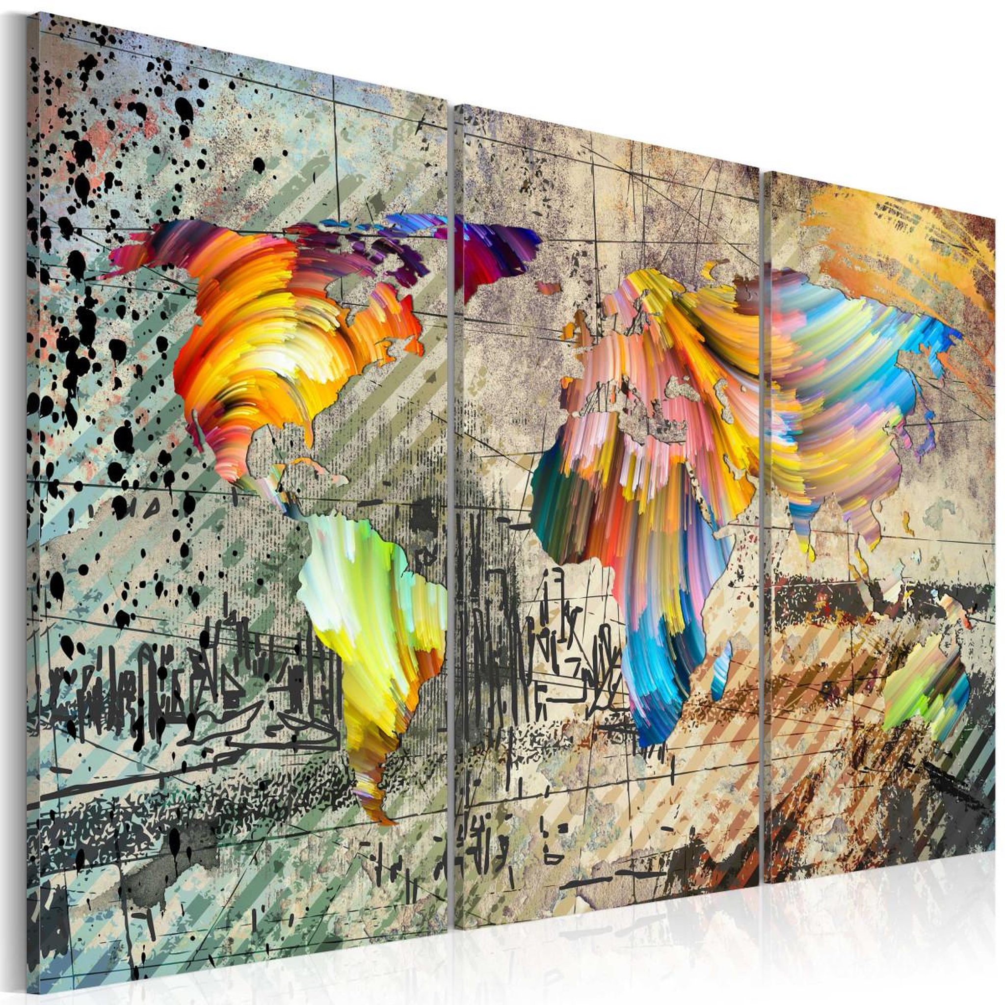 Voir la diapositive 1 : Paris Prix Tableau Imprimé  Monde Plein de Couleurs