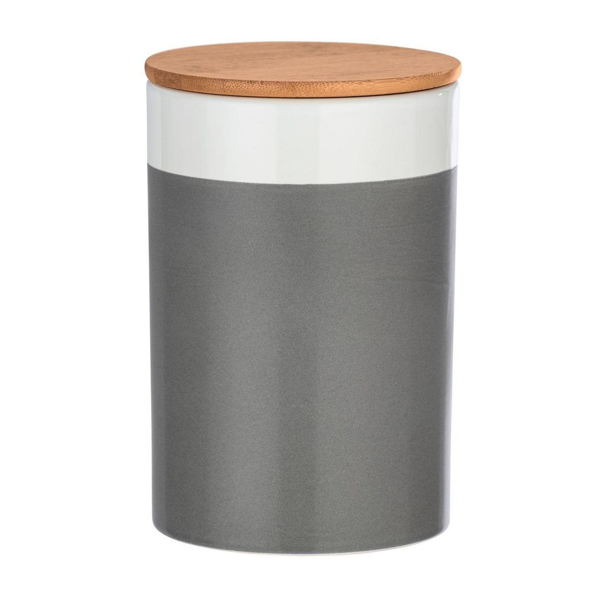 Wenko Boîte de conservation aliment design Malta - 1,45 L - Gris et blanc