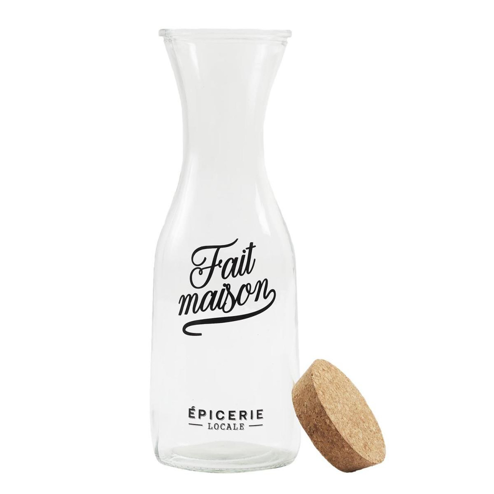 Voir la diapositive 2 : The Home Deco Factory Carafe en verre design  brooklyn  1l transparent