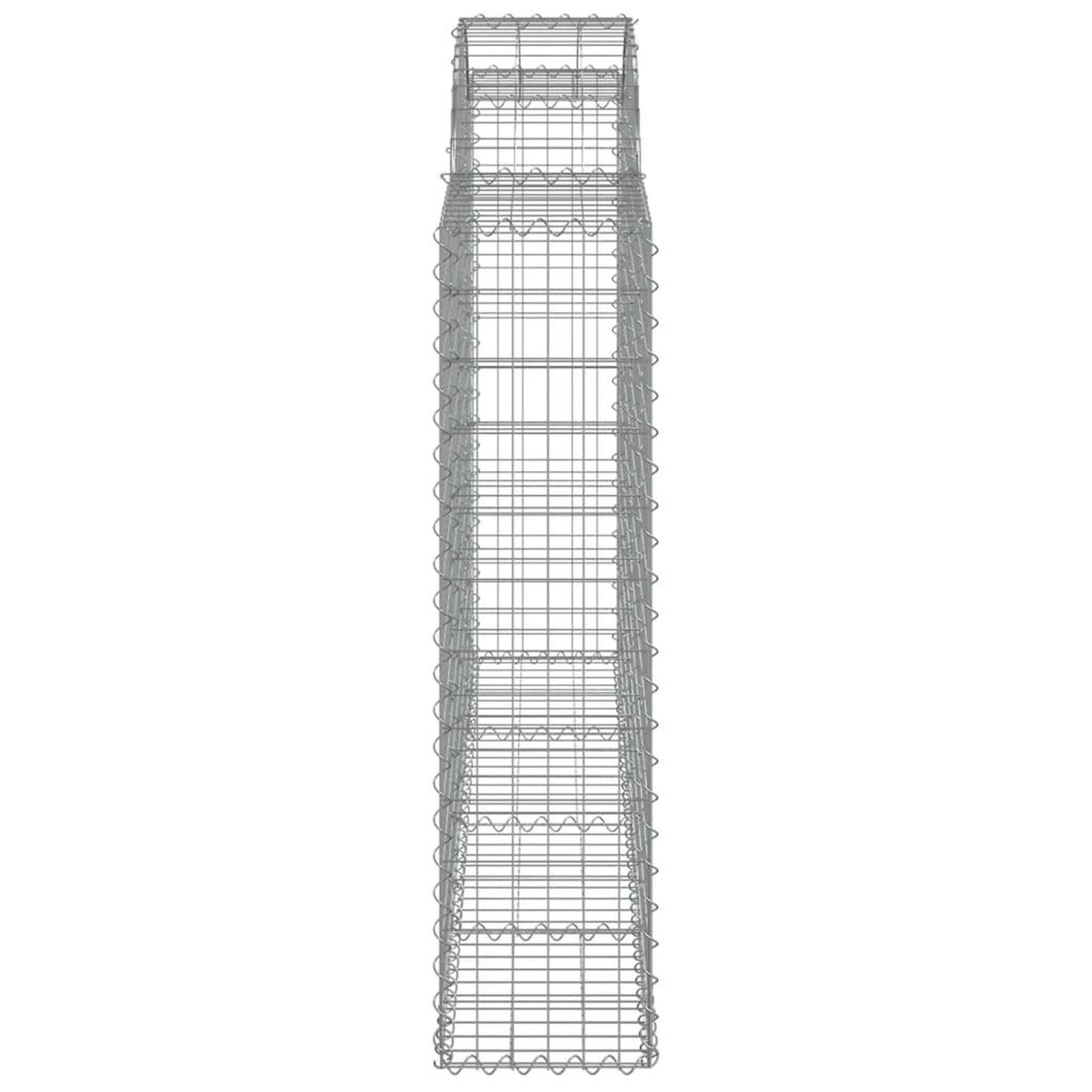 Voir la diapositive 5 : VIDAXL Paniers a gabions arques 6 pcs 200x30x120/140 cm Fer galvanise