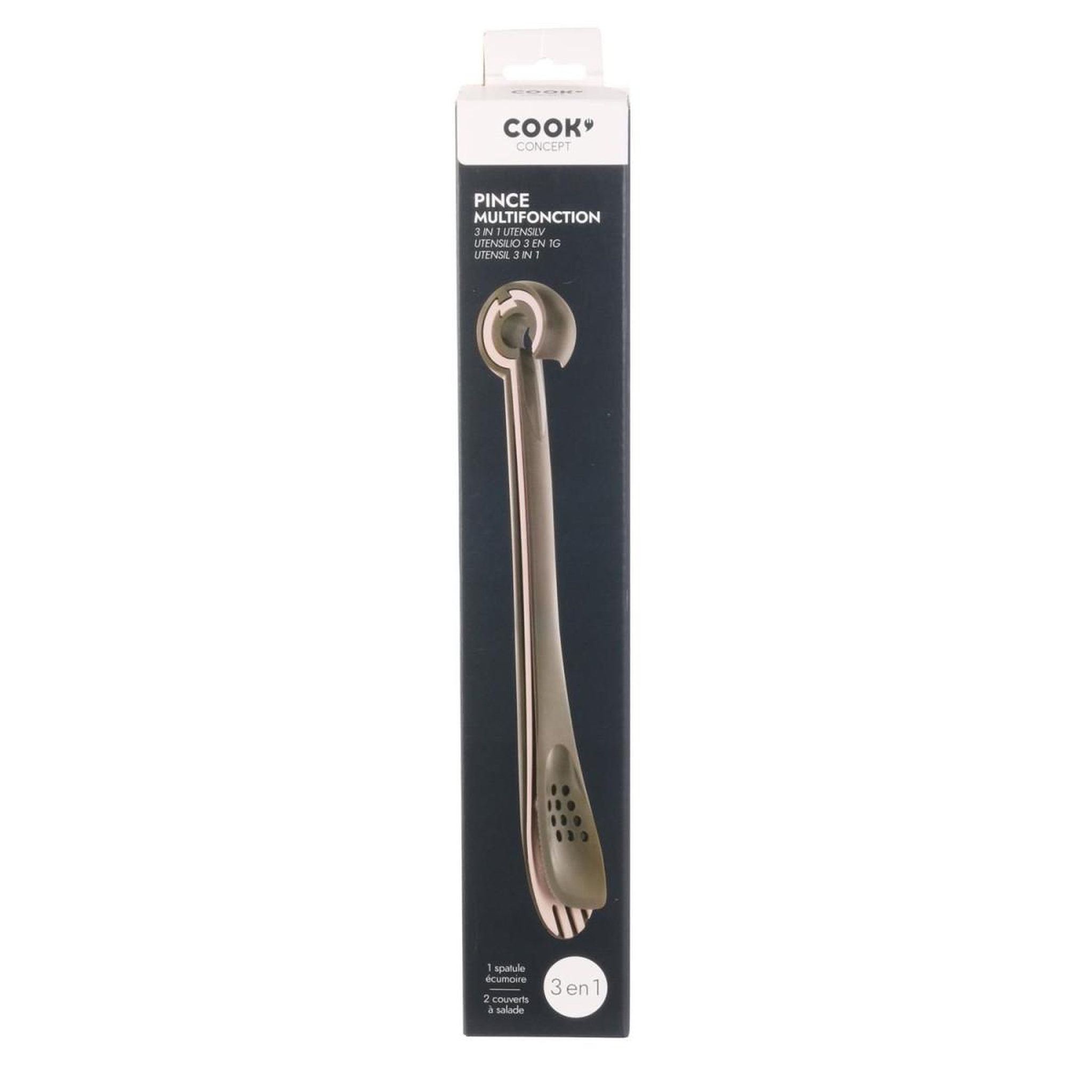 Voir la diapositive 6 : COOK CONCEPT Pince cuisine multifonction  3 en 1  31cm multicolore