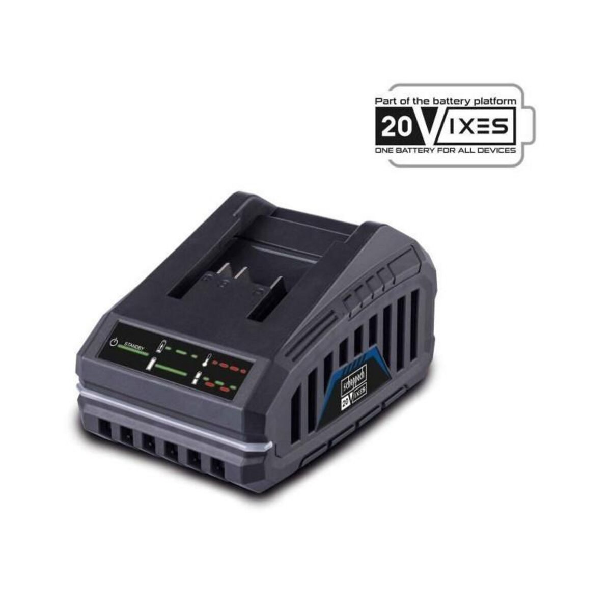SCHEPPACH Chargeur de batterie - SCHEPPACH - 2,4 A - SBC2.4A - Charge les batteries Li-ion de la gamme Scheppach 20V IXES