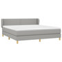Voir la diapositive 3 : VIDAXL Sommier a lattes de lit avec matelas Gris clair 180x200cm Tissu
