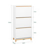 Voir la diapositive 3 : SOBUY SoBuy - Meuble À Chaussures 3 portes - Blanc - 60x34x122cm - Nordique - FSR192-NW