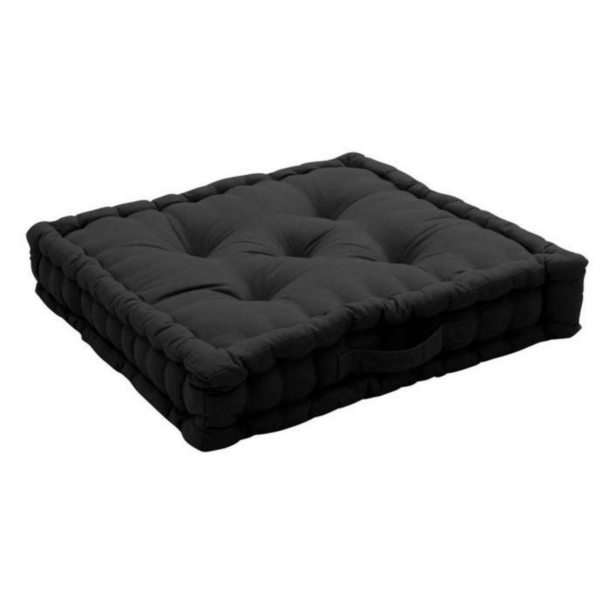 Voir la diapositive 1 : Eden Coussin de sol uni en coton panama
