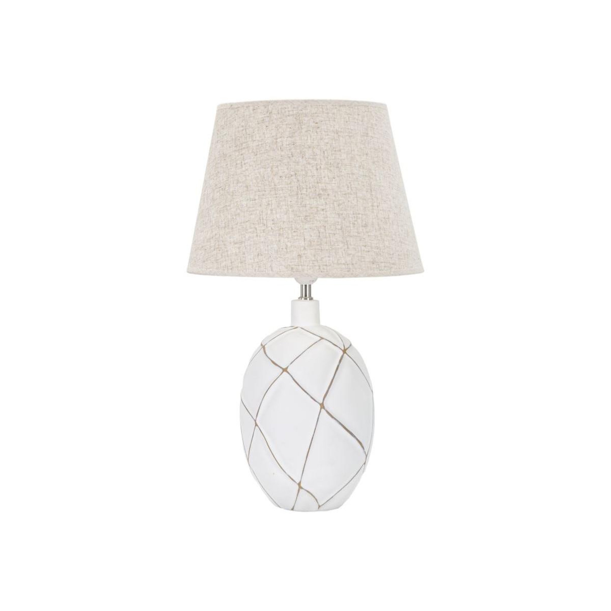 Paris Prix Lampe à poser en résine  lines  60cm blanc & naturel