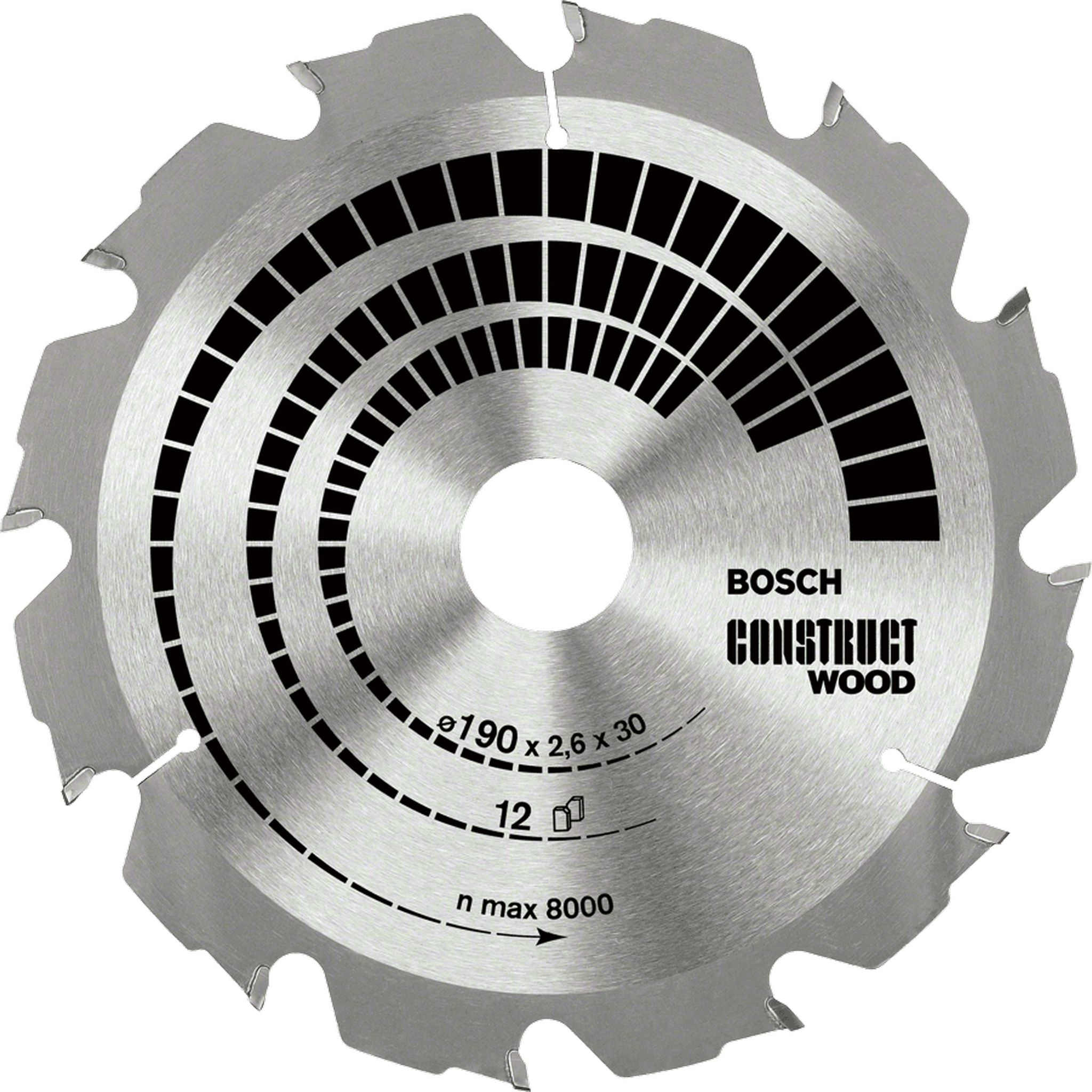 Bosch Professional Lame scie circulaire bois de construction 160x20/16x2,6mm, 12d