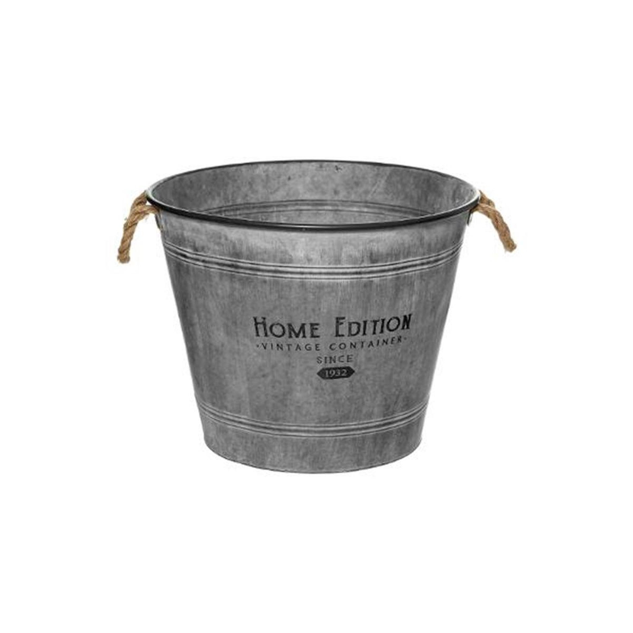 ATMOSPHERA Cache-Pot en Fer Design  Zinc  49cm Gris