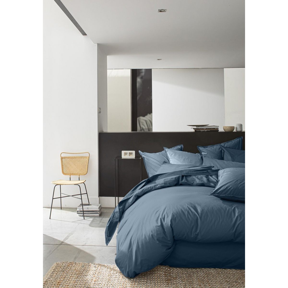 BATON ROUGE Housse de couette 100% percale de coton lavé 80fils/cm2