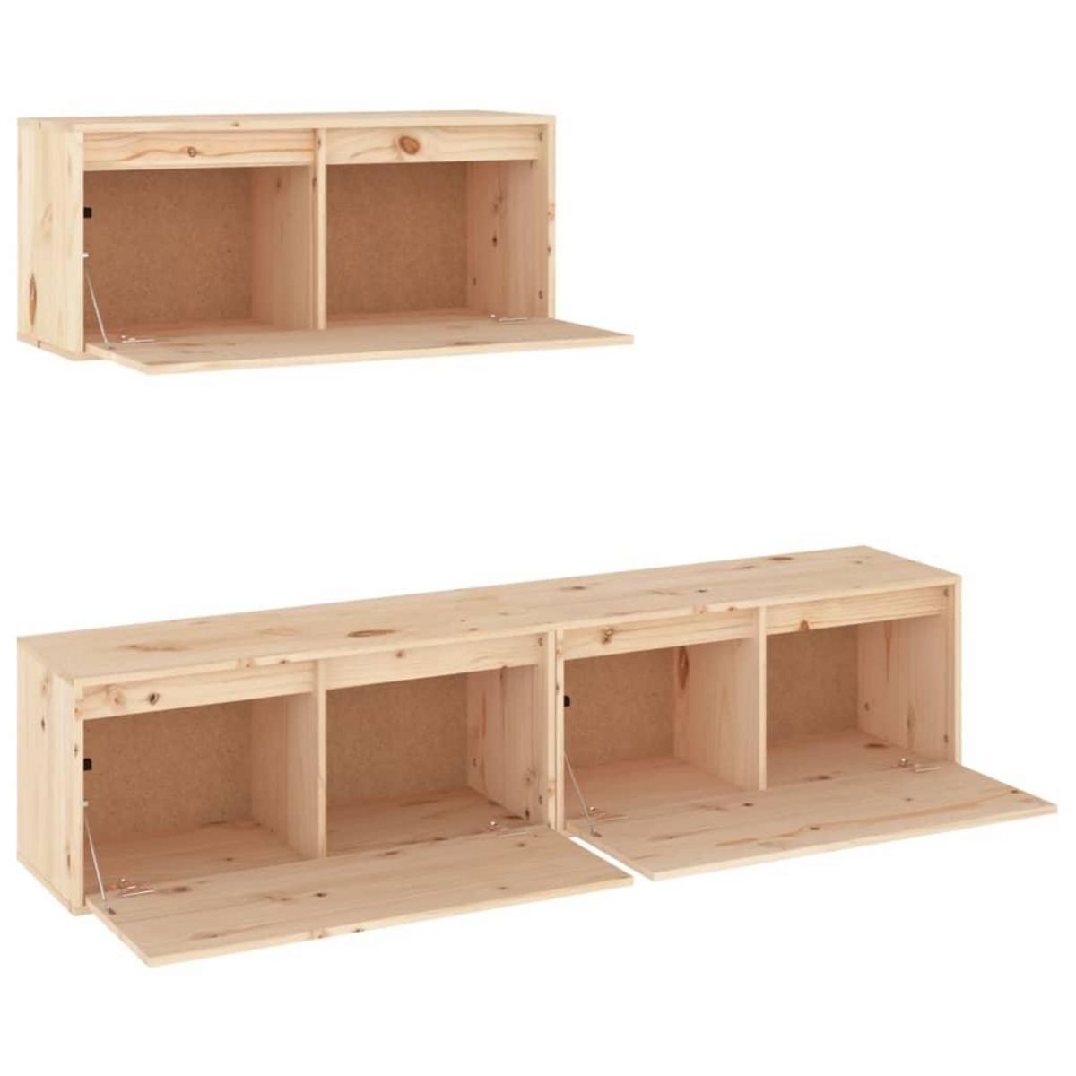 VIDAXL Meubles TV 3 pcs Bois massif de pin