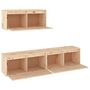 Voir la diapositive 4 : VIDAXL Meubles TV 3 pcs Bois massif de pin