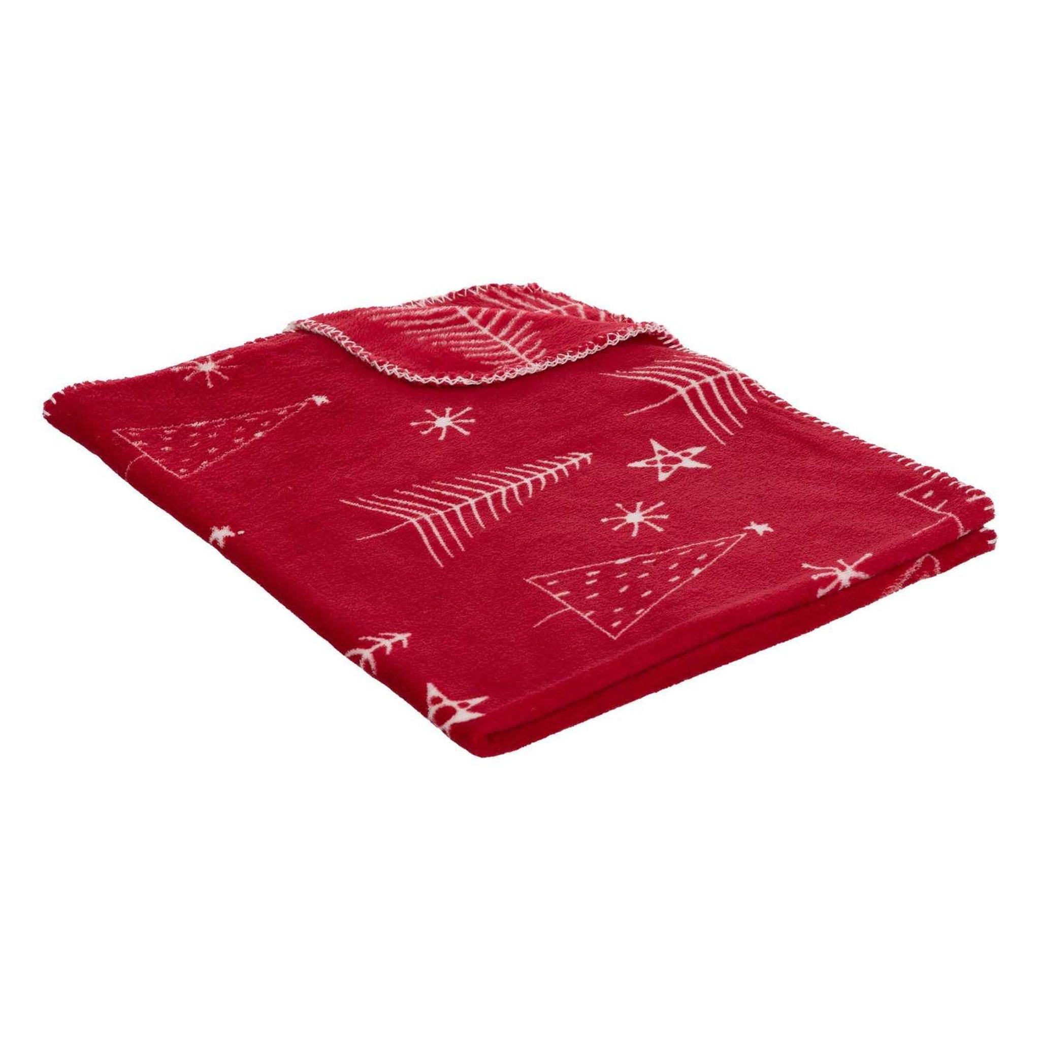 Voir la diapositive 2 : ATMOSPHERA Plaid 90x75 cm et peluche père noël - rouge