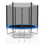 KAIA SPORTS Trampoline extérieur Deluxe 8Ft / ø244cm KAIA SPORTS Trampoline de jardin avec Filet, mousse de protection et échelle. Coloris disponibles : Bleu