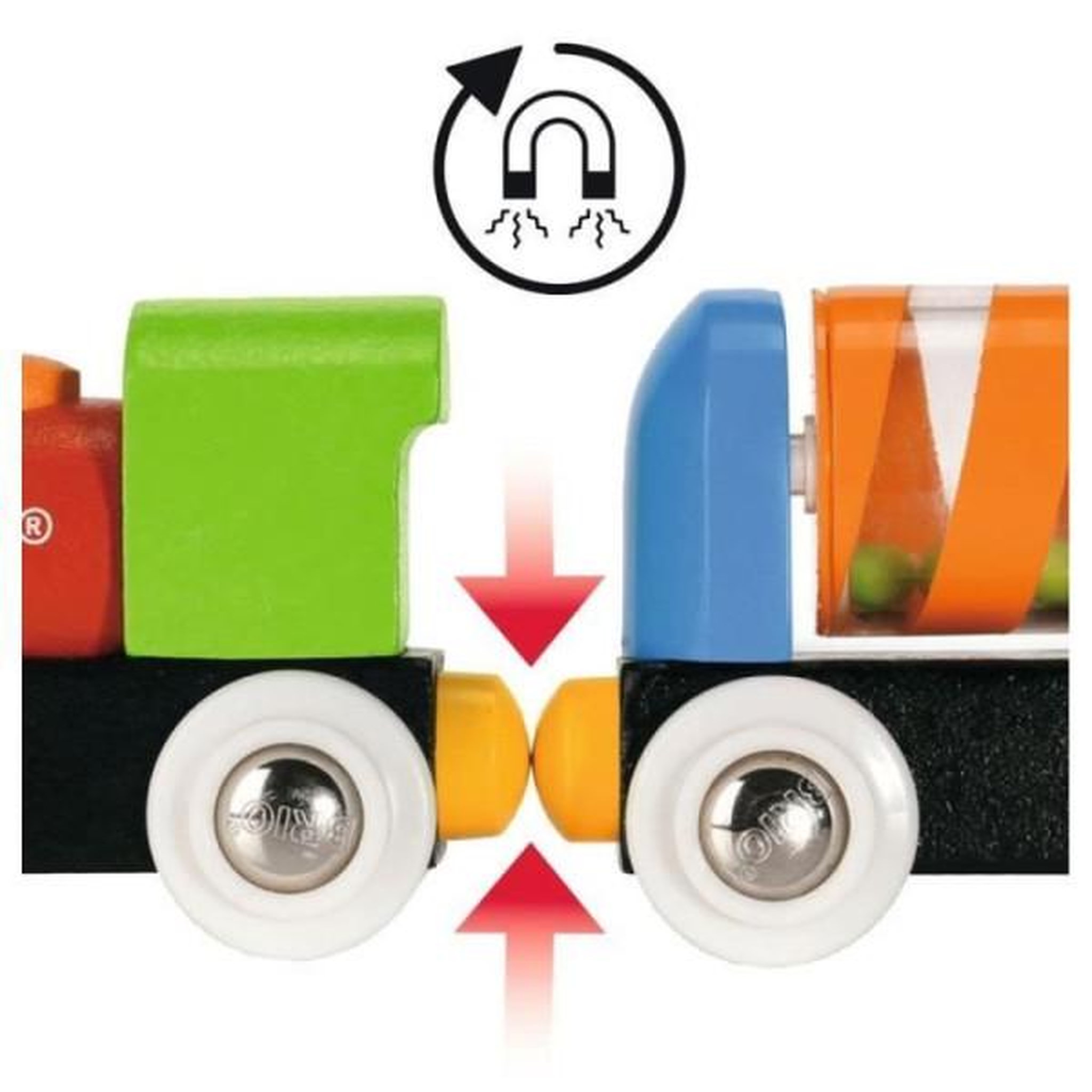 Voir la diapositive 3 : Brio Circuit de train en bois brio mon premier circuit de découverte - coffret 18 pieces - des 18 mois
