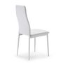 Voir la diapositive 3 : VS VENTA-STOCK Set de 4 chaises Salon Chelsea tapissées Blanc, 42 cm x 51 cm x 97 cm