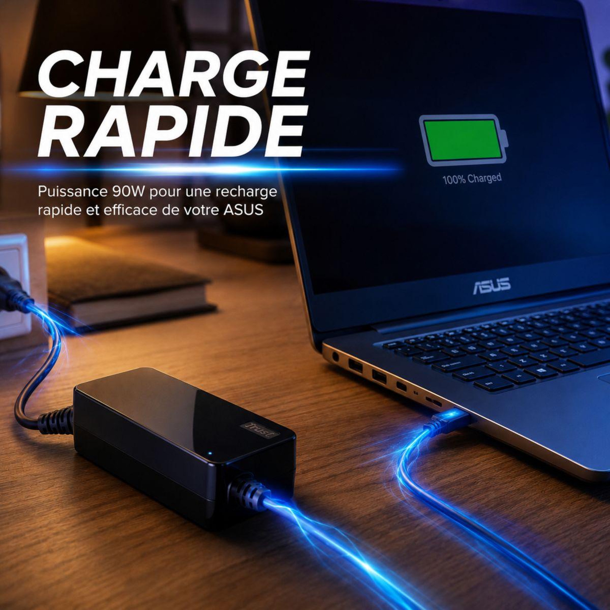 Voir la diapositive 3 : Trust Chargeur ordinateur portable 90W pour PC portable ASUS MAXO