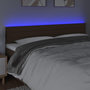 Voir la diapositive 3 : VIDAXL Tete de lit a LED Marron fonce 200x5x78/88 cm Tissu