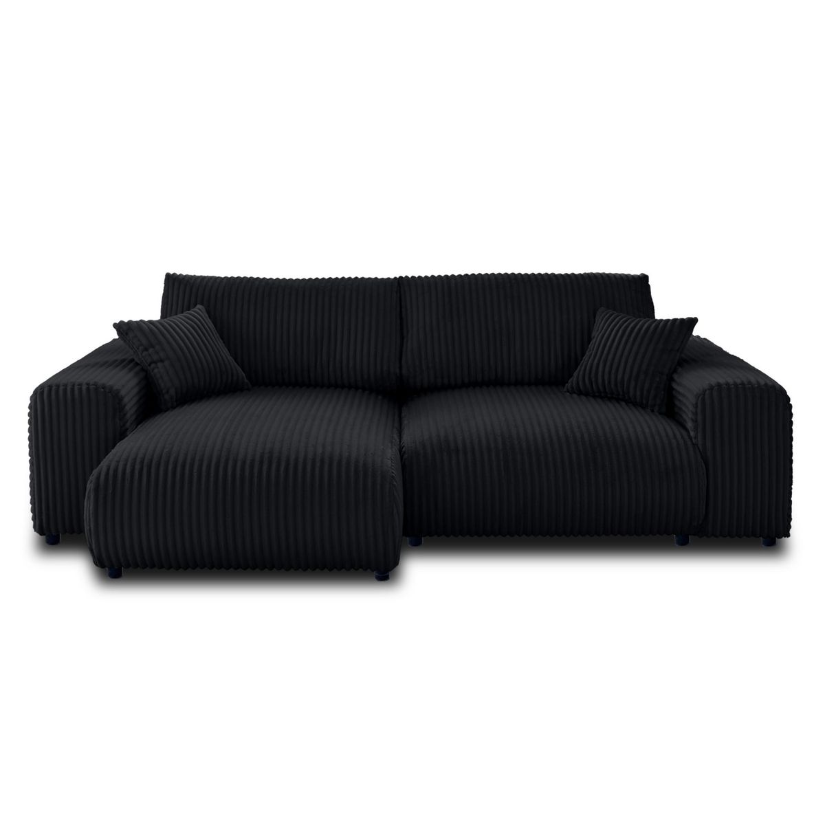 LISA DESIGN Garance - canapé d'angle réversible - 4 places - en velours côtelé grosses côtes