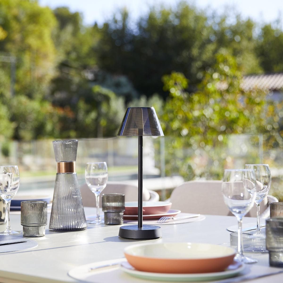 Lumisky Lampe de table sans fil LED BEVERLY Noir Plastique H34CM