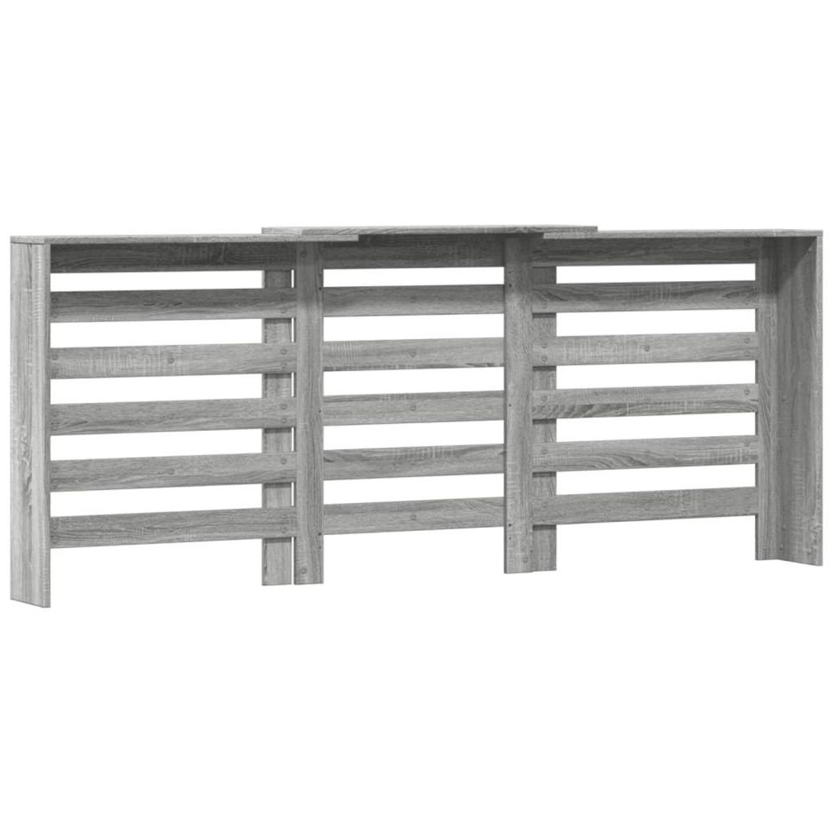 VIDAXL Cache-radiateur sonoma gris 205x21,5x83,5 cm bois d'ingenierie