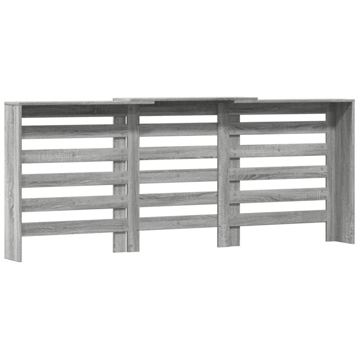 VIDAXL Cache-radiateur sonoma gris 205x21,5x83,5 cm bois d'ingenierie