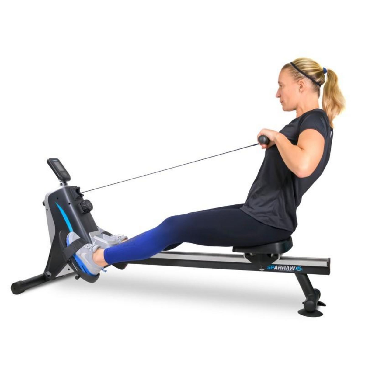 SPARRAW Rameur d'appartement SUPER ROWER Résistance magnétique réglable 8 niveaux, Roue d'inertie 1.5 kg