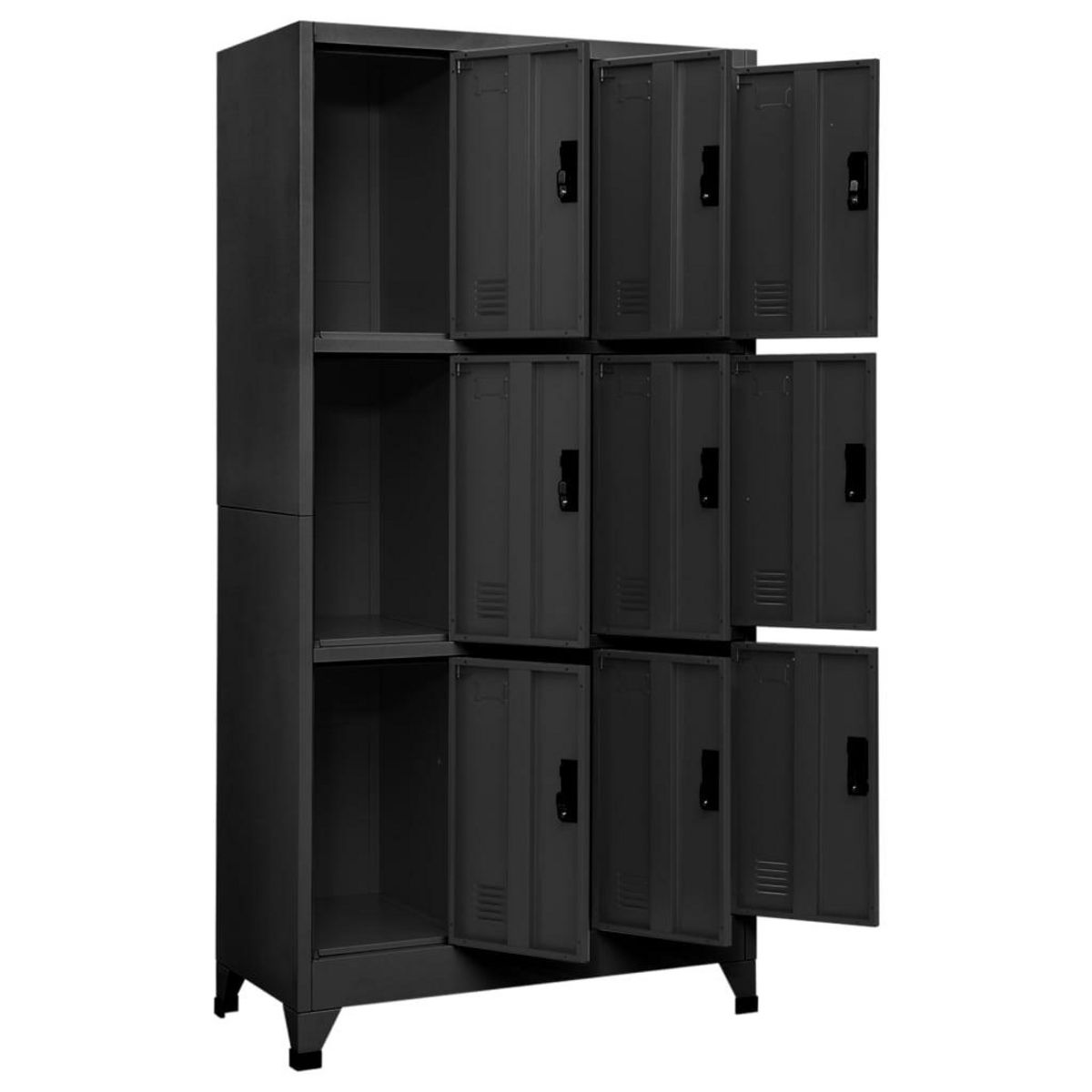 VIDAXL Armoire a casiers Anthracite 90x45x180 cm Acier