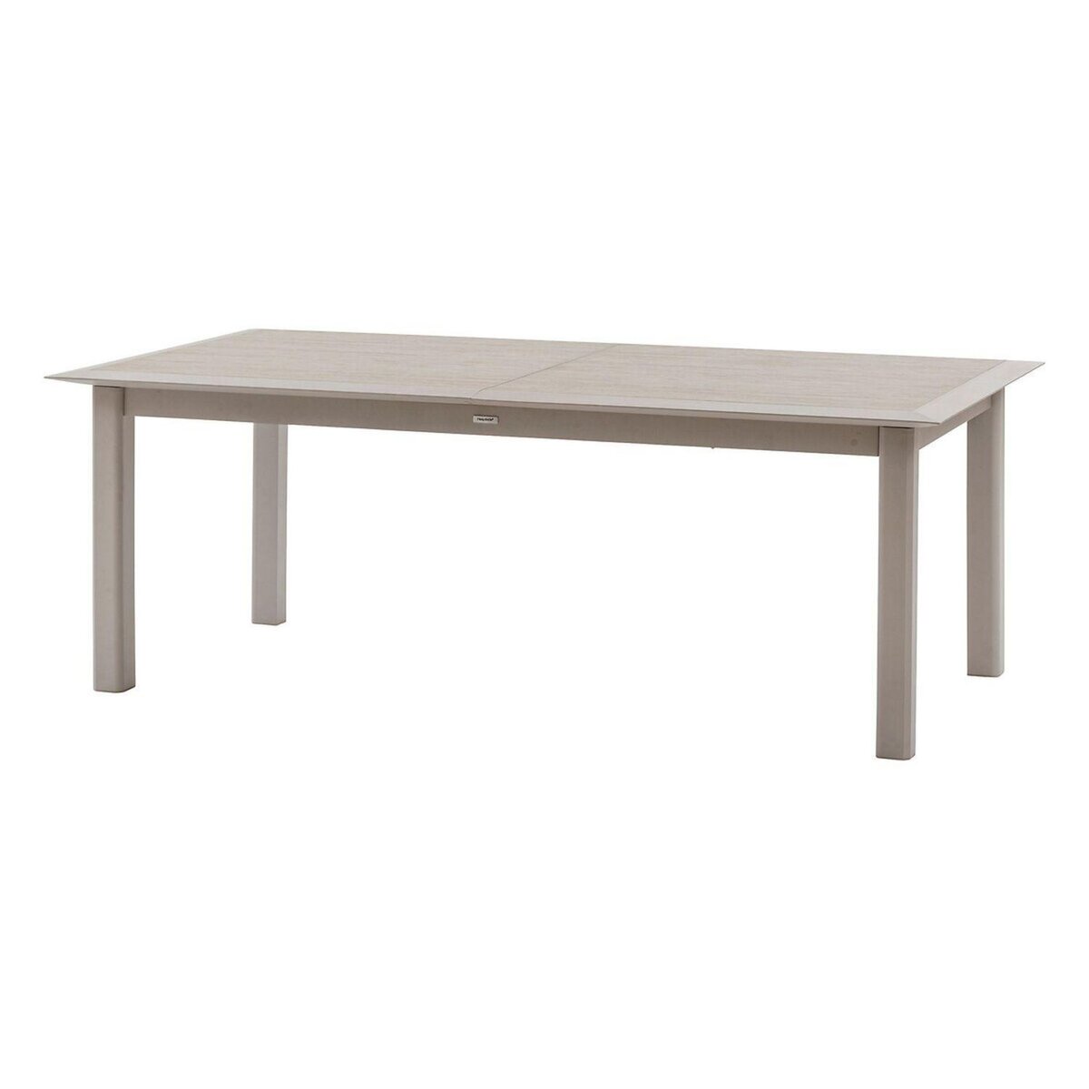 HESPERIDE Table de jardin extensible en aluminium effet bois 12 places ALLURE - Grège et avoine