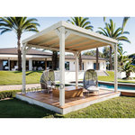 JARDIDECO Pergola en bois Strasbourg avec toit 400 x 400 cm  - Maderland