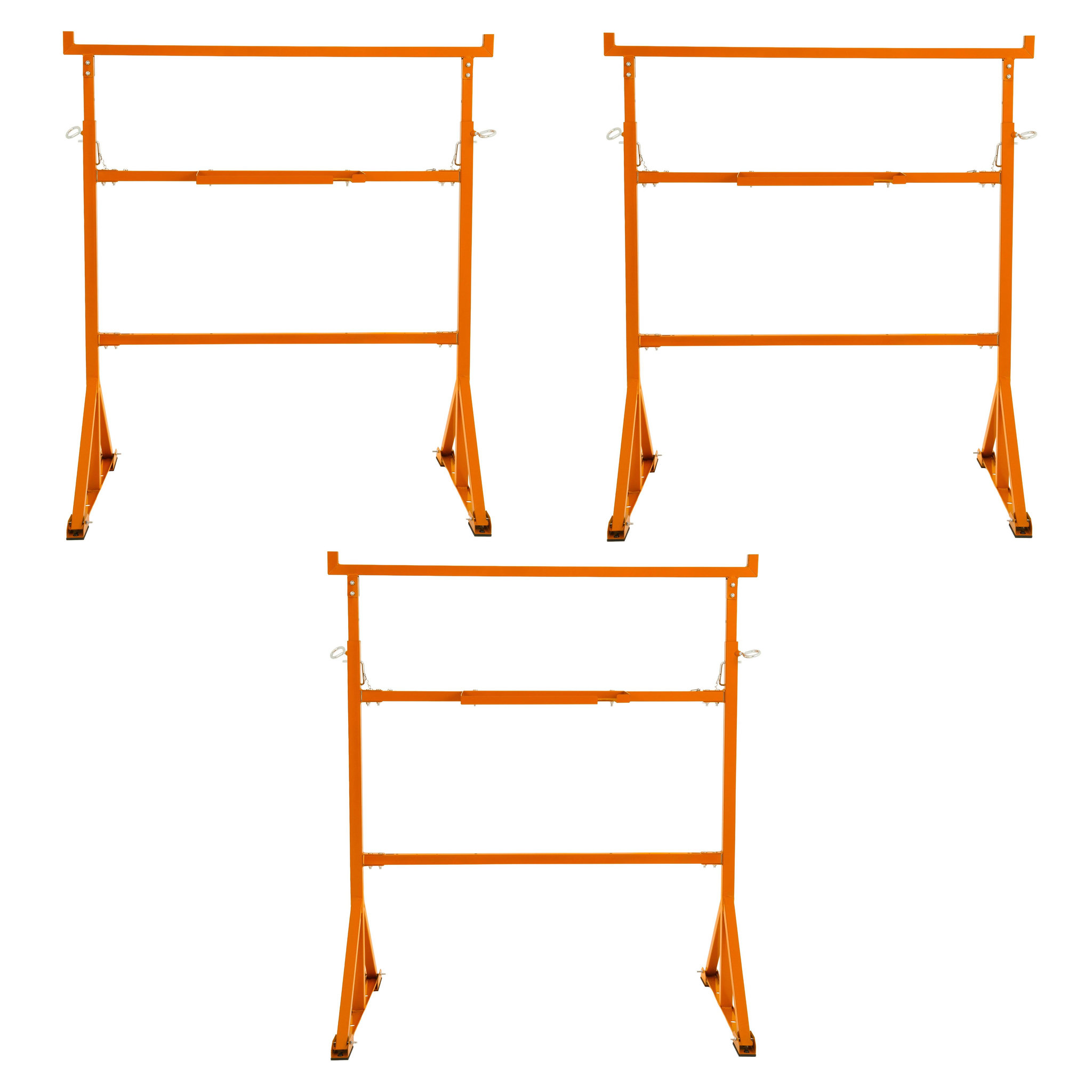 MONSTERSHOP Lot de 3 tréteaux de maçon - hauteur réglable