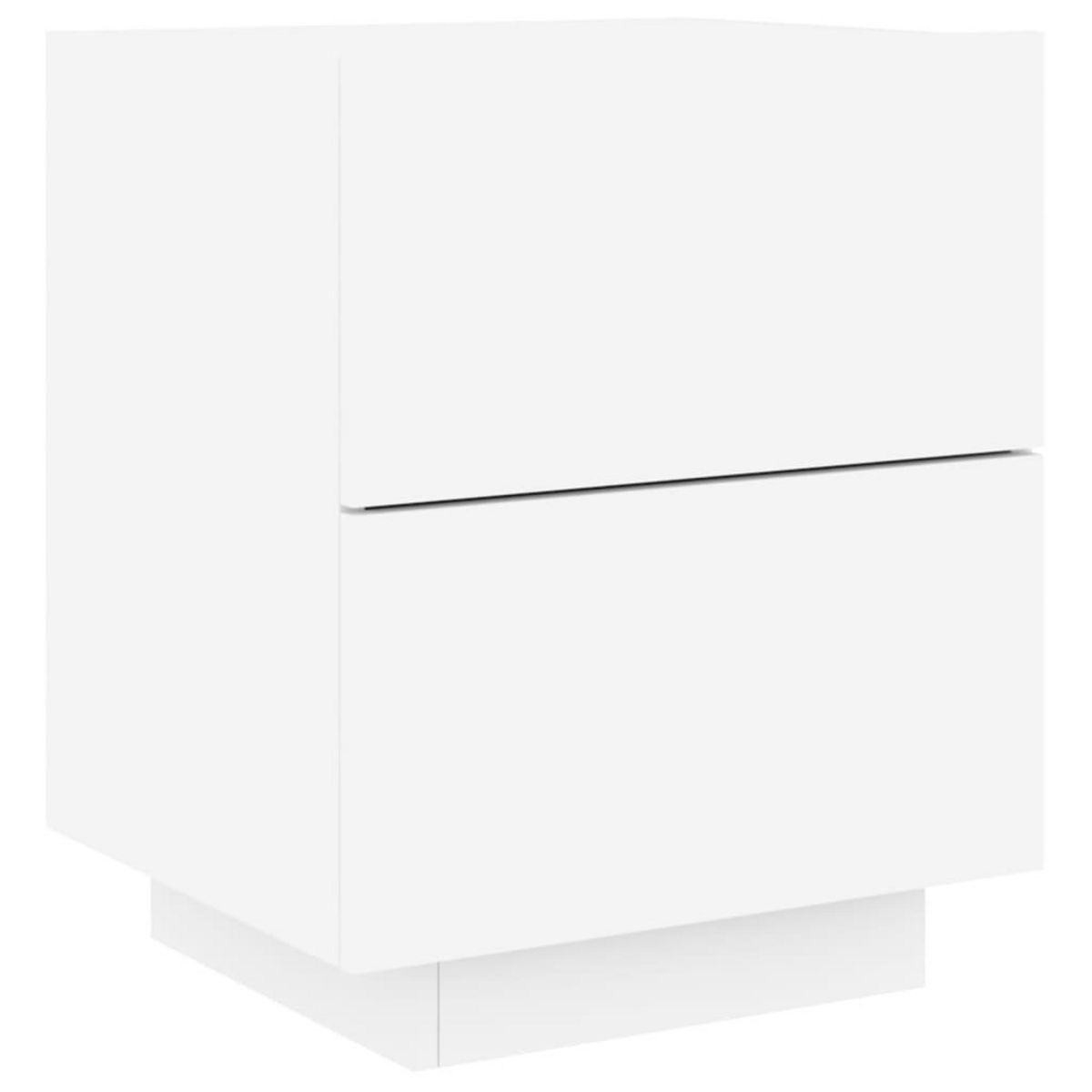 VIDAXL Armoire de chevet avec lumieres LED blanc bois d'ingenierie