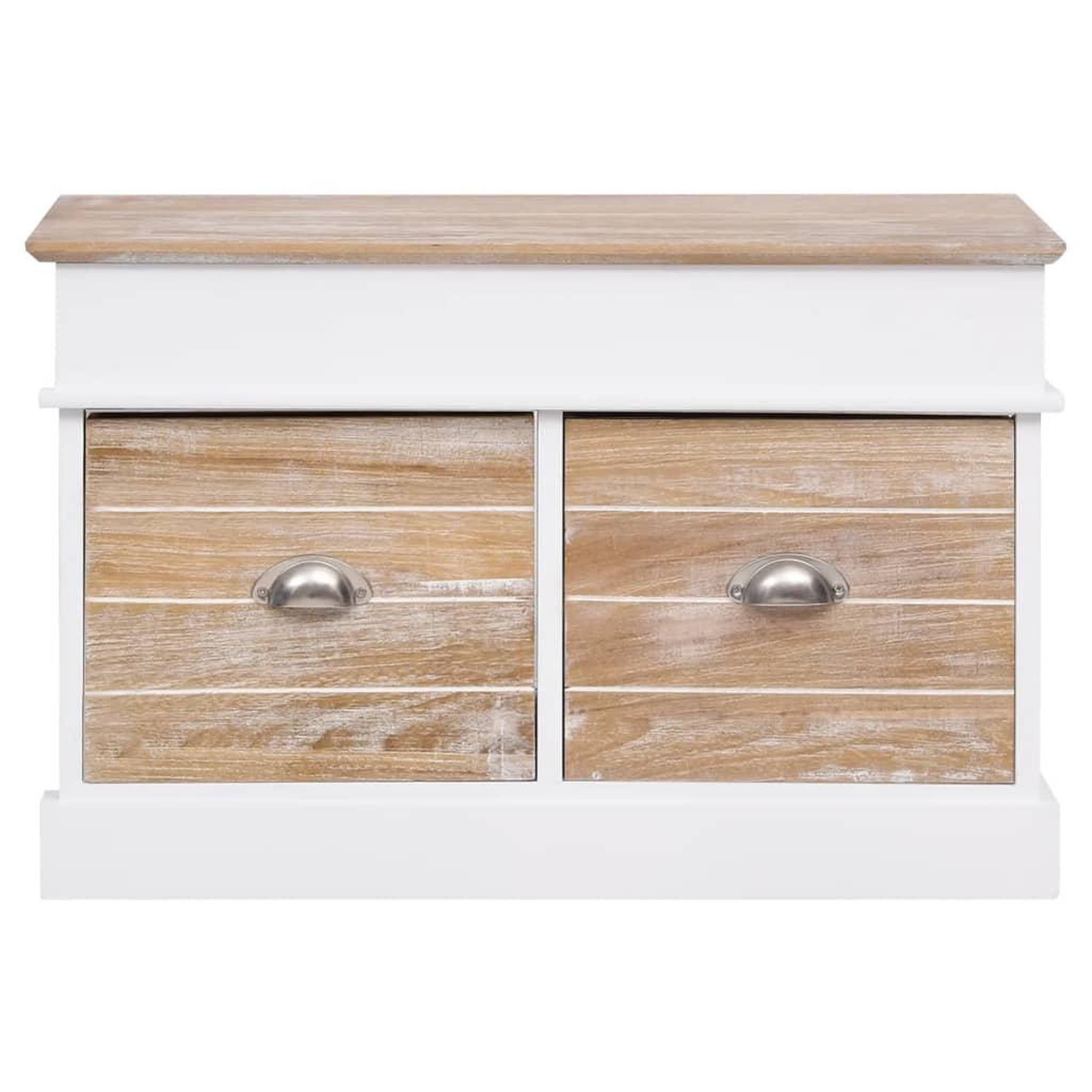 Voir la diapositive 2 : VIDAXL Banc d'entree 70 x 35 x 45 cm Bois de Paulownia