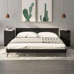 VIDAXL Tables de chevet 2 pcs noir 40x36x65 cm