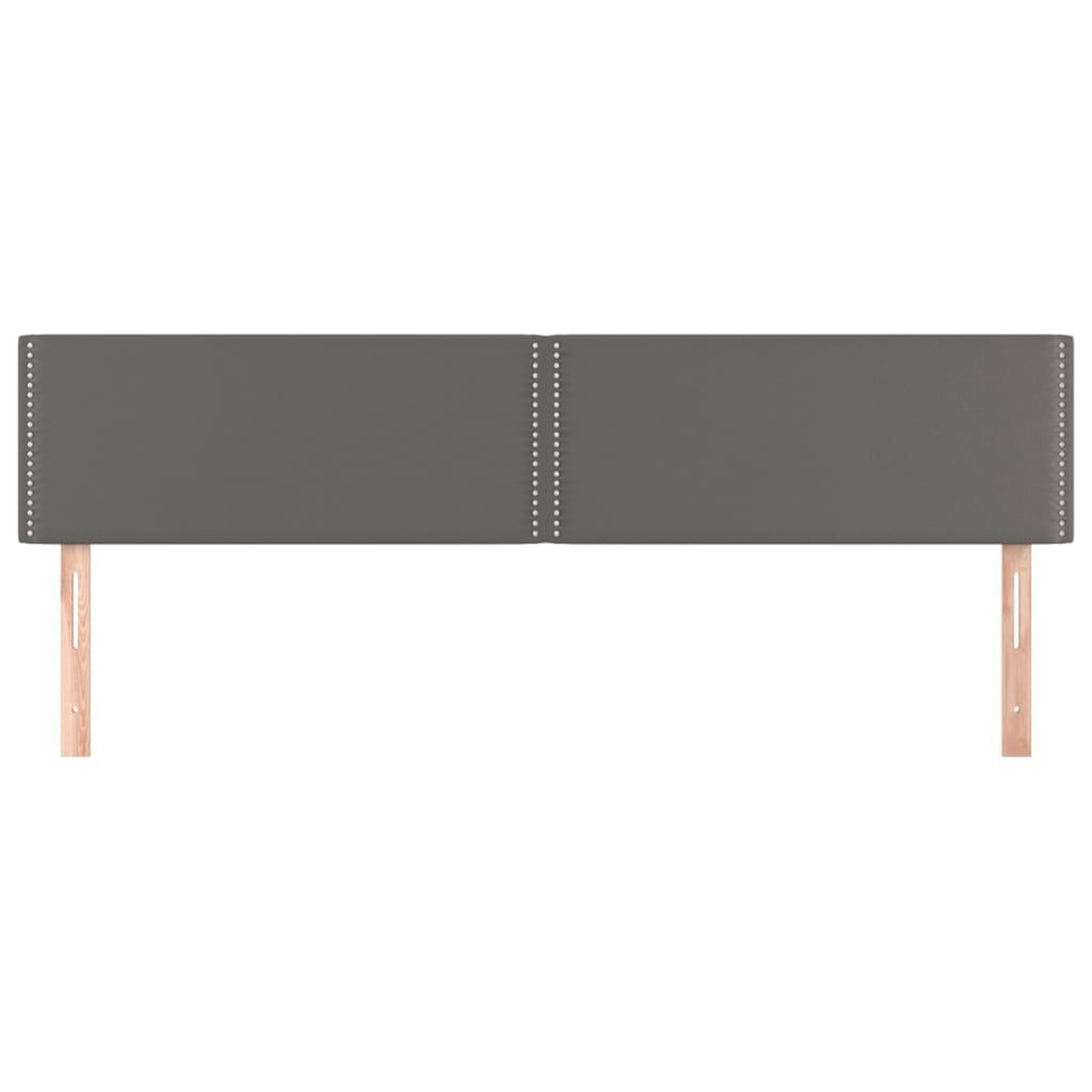 Voir la diapositive 3 : VIDAXL Tetes de lit 2 pcs Gris 100x5x78/88 cm Similicuir