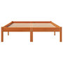 Voir la diapositive 4 : VIDAXL Cadre de lit sans matelas cire marron 140x190cm bois pin massif