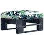 Voir la diapositive 1 : VIDAXL Pouf palette de jardin noir bois de pin impregne