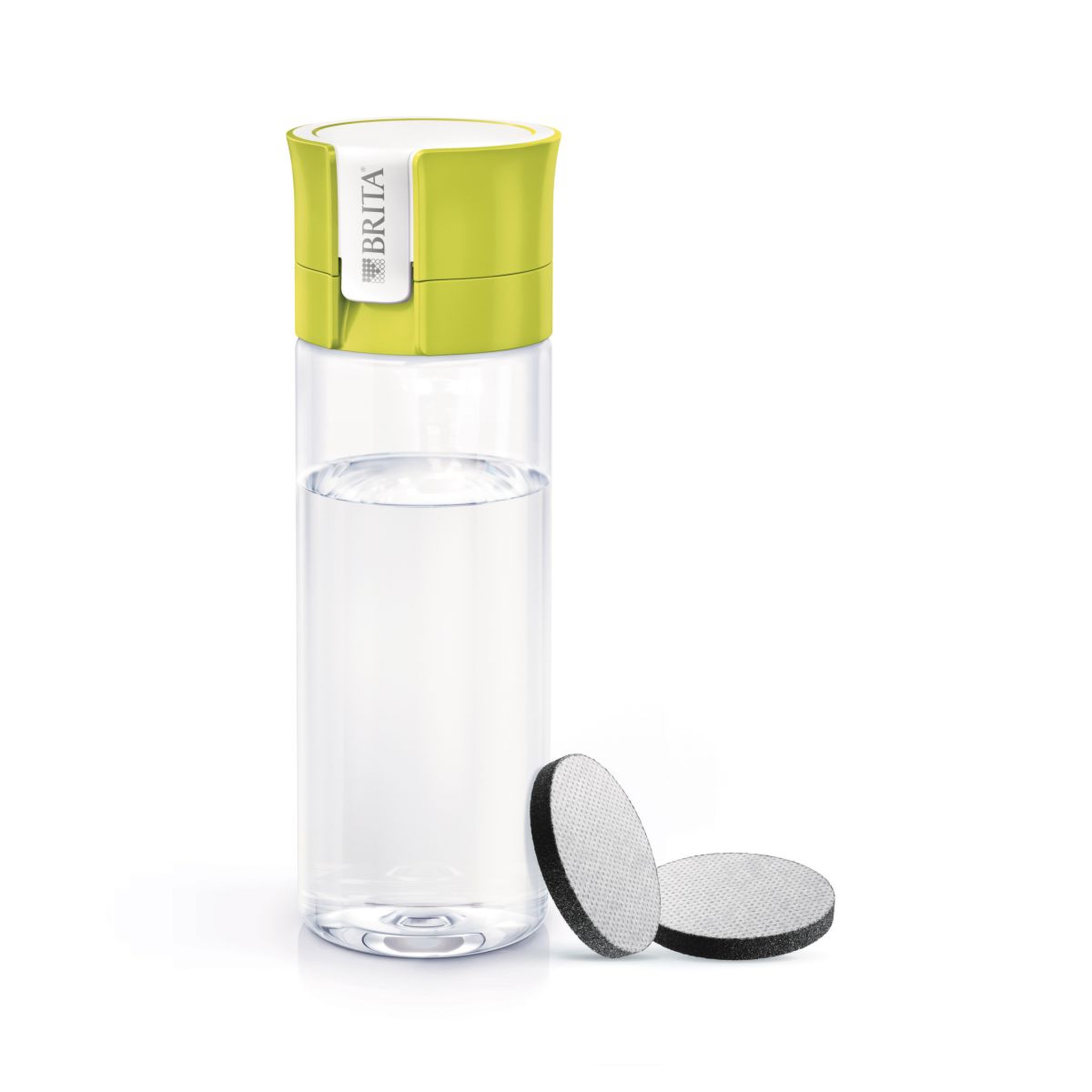 Voir la diapositive 1 : BRITA Gourde transparente lime + 2 microdiscs