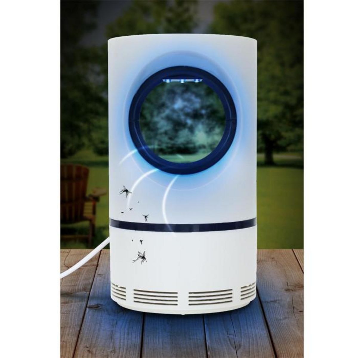 Paris Prix Anti-Insectes USB  Lumière Bleue  21cm Blanc