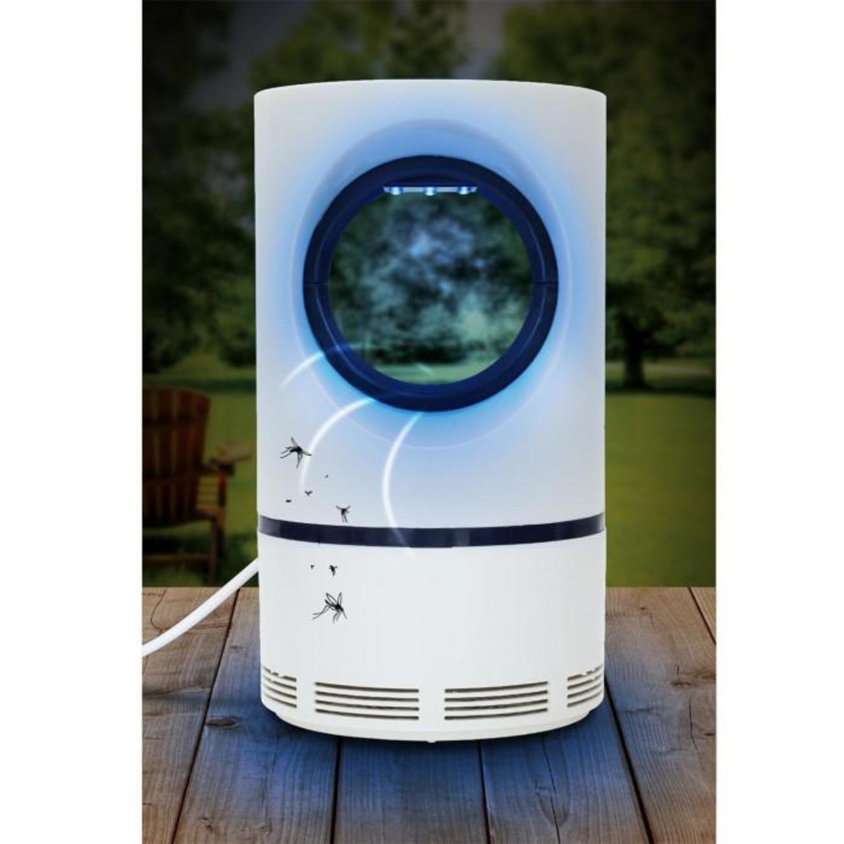 Paris Prix Anti-Insectes USB  Lumière Bleue  21cm Blanc