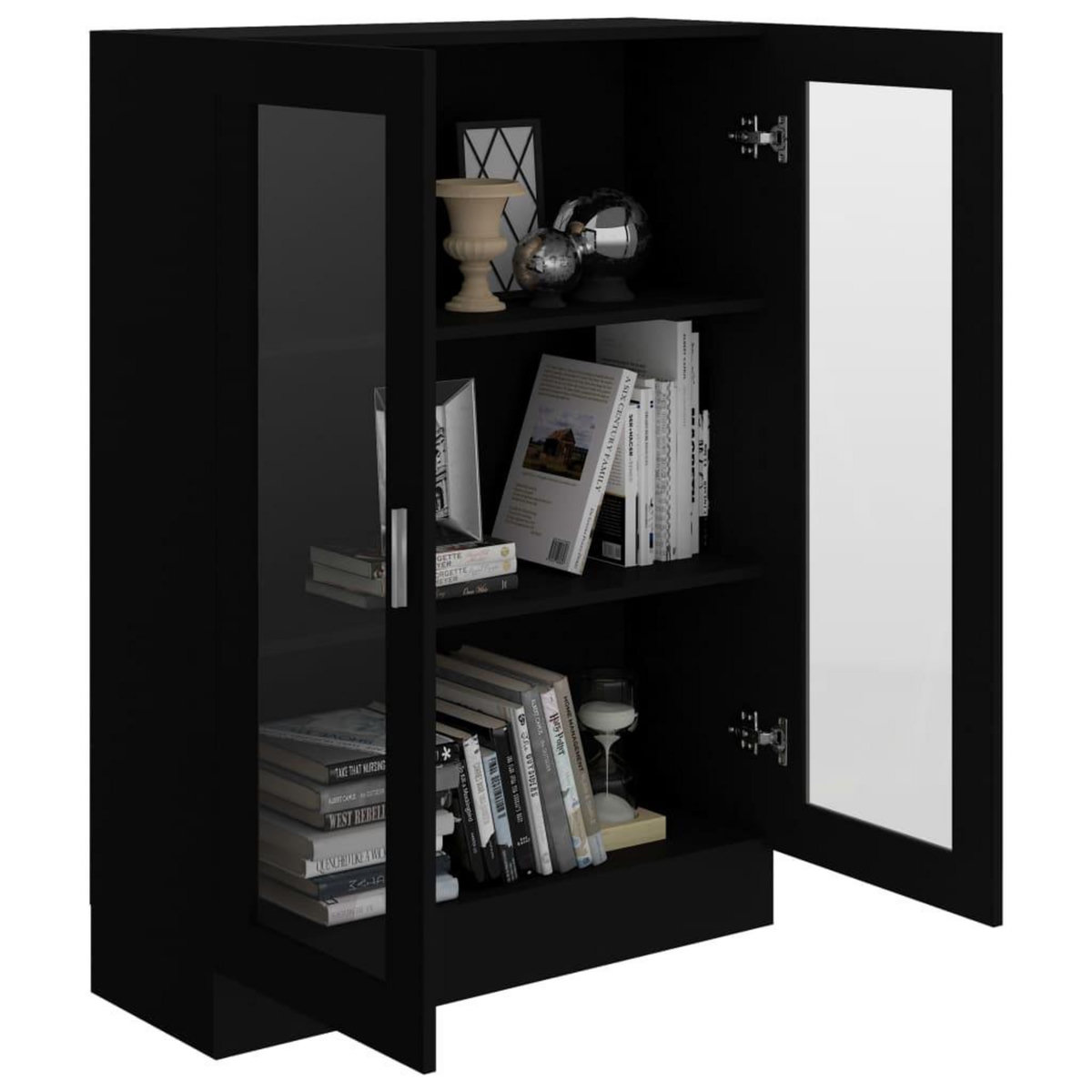 VIDAXL Armoire a vitrine Noir 82,5x30,5x115 cm Bois d'ingenierie