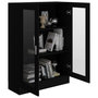 Voir la diapositive 4 : VIDAXL Armoire a vitrine Noir 82,5x30,5x115 cm Bois d'ingenierie