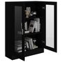 Voir la diapositive 4 : VIDAXL Armoire a vitrine Noir 82,5x30,5x115 cm Bois d'ingenierie