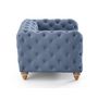 Voir la diapositive 6 : LISA DESIGN Walter - fauteuil chesterfield en velours - pieds bois