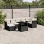 Voir la diapositive 1 : VIDAXL Salon de jardin 8 pcs avec coussins noir resine tressee