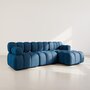 Voir la diapositive 1 : LISA DESIGN Ruby - canapé modulable d'angle droit 4 places en velours texturé