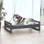 Voir la diapositive 3 : VIDAXL Lit pour chien Gris 105,5x75,5x28 cm Bois de pin solide