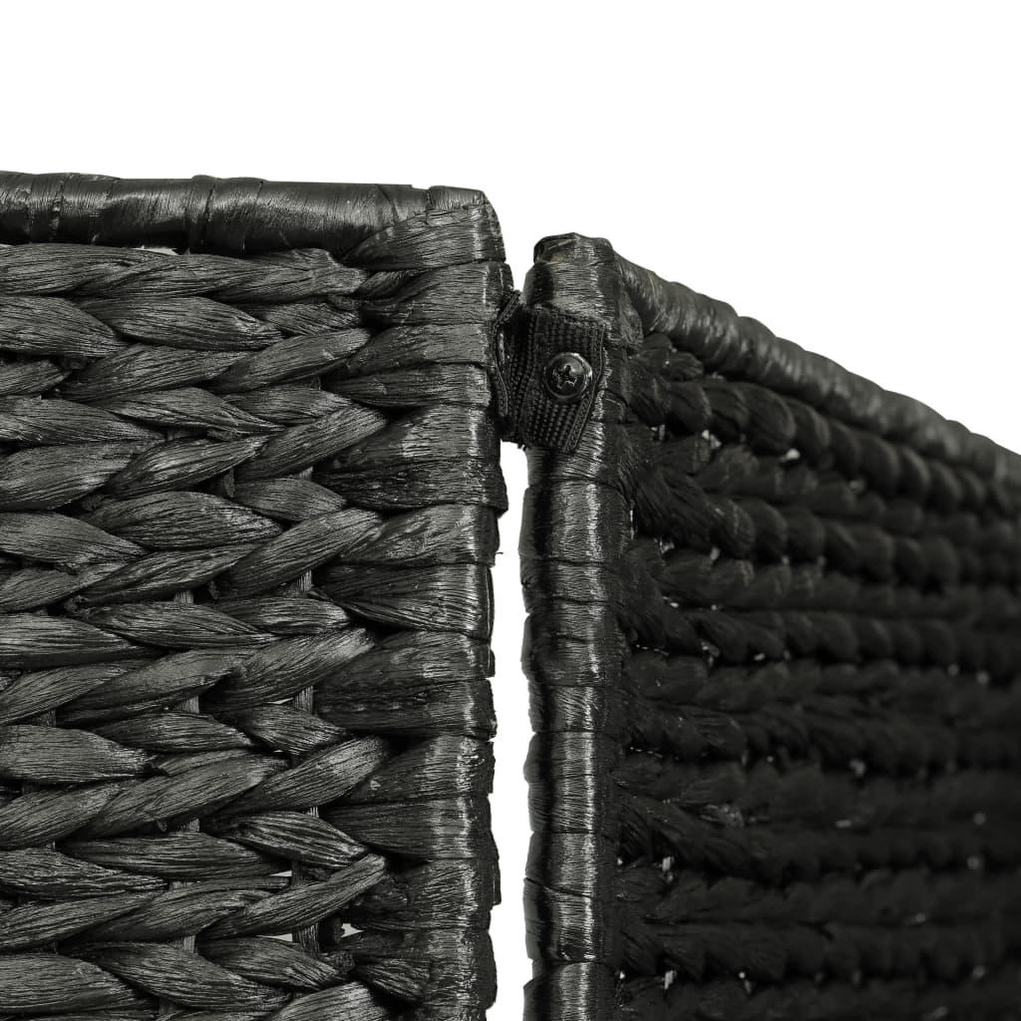 Voir la diapositive 5 : VIDAXL Cloison de separation 4 panneaux Noir 154x160 cm Jacinthe d'eau