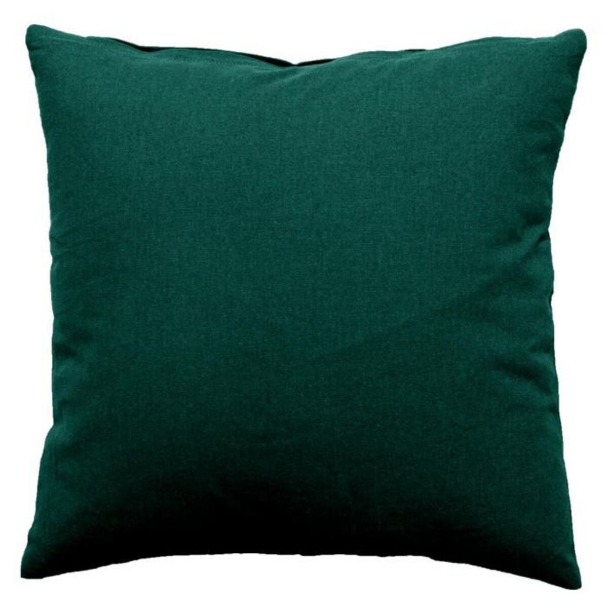 Paris Prix Coussin Déco Uni Déhoussable  Panama  60x60cm Vert Foncé